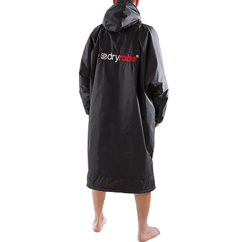 Dryrobe Adult Advance Long Sleeve Change Robe V3 Medium Black/Red-5